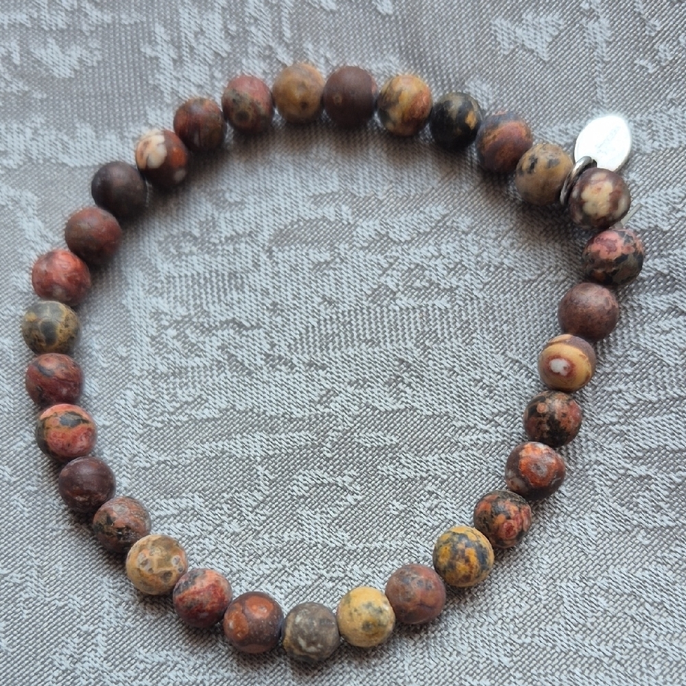 Tocara Natural Stone Beaded Stretch Bracelet (J8)